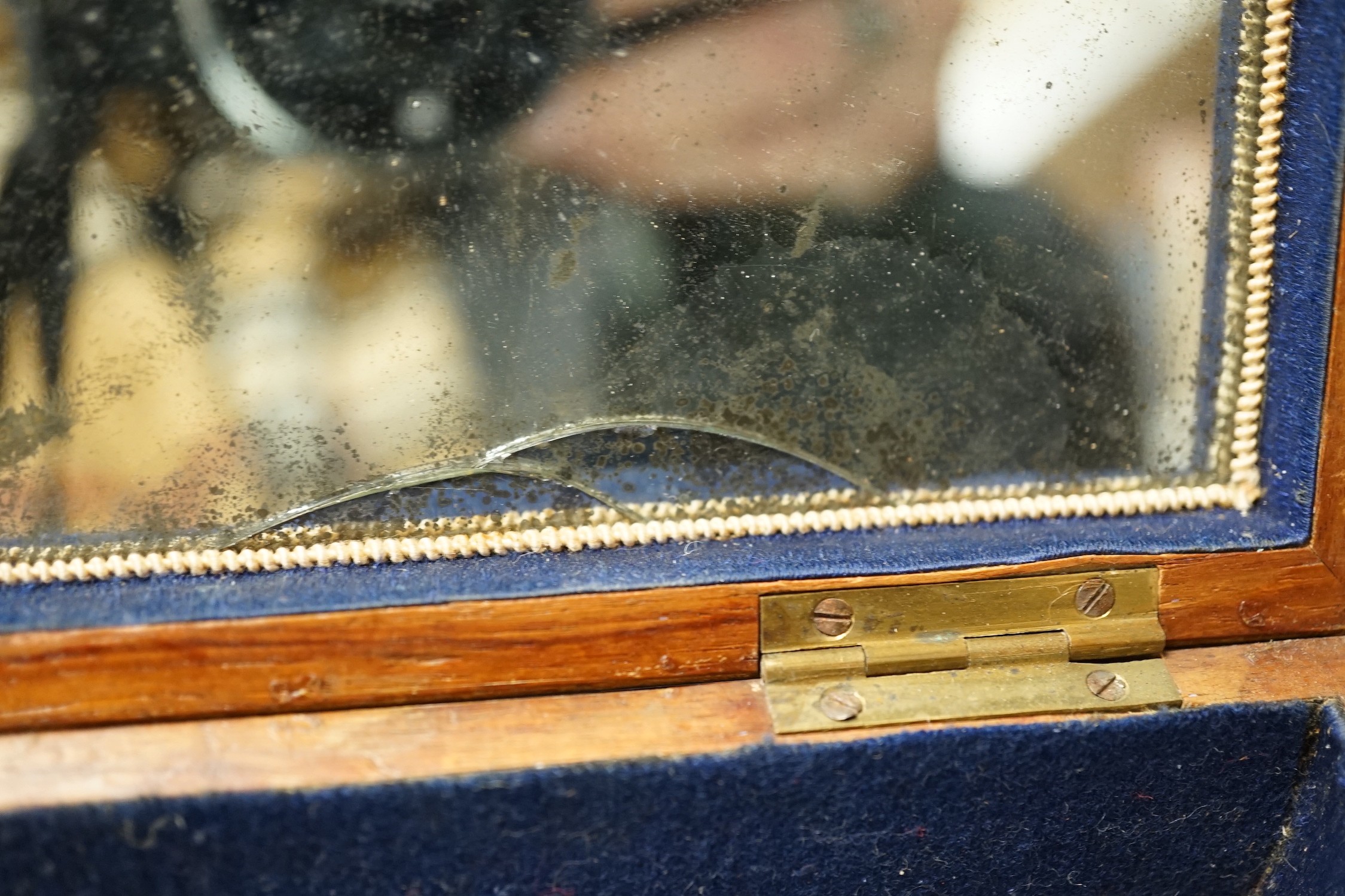 A 19th century partridge-wood and coromandel banded sewing box, together with a French parquetry kingwood jewellery box, with turned bone feet, largest 32cm wide